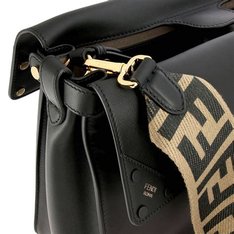 fendi black crossbody|fendi shoulder strap outlet.